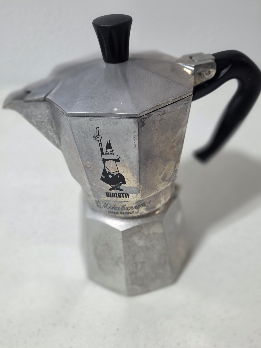 Aluminum Moka Express Stovetop Espresso Maker - Silver